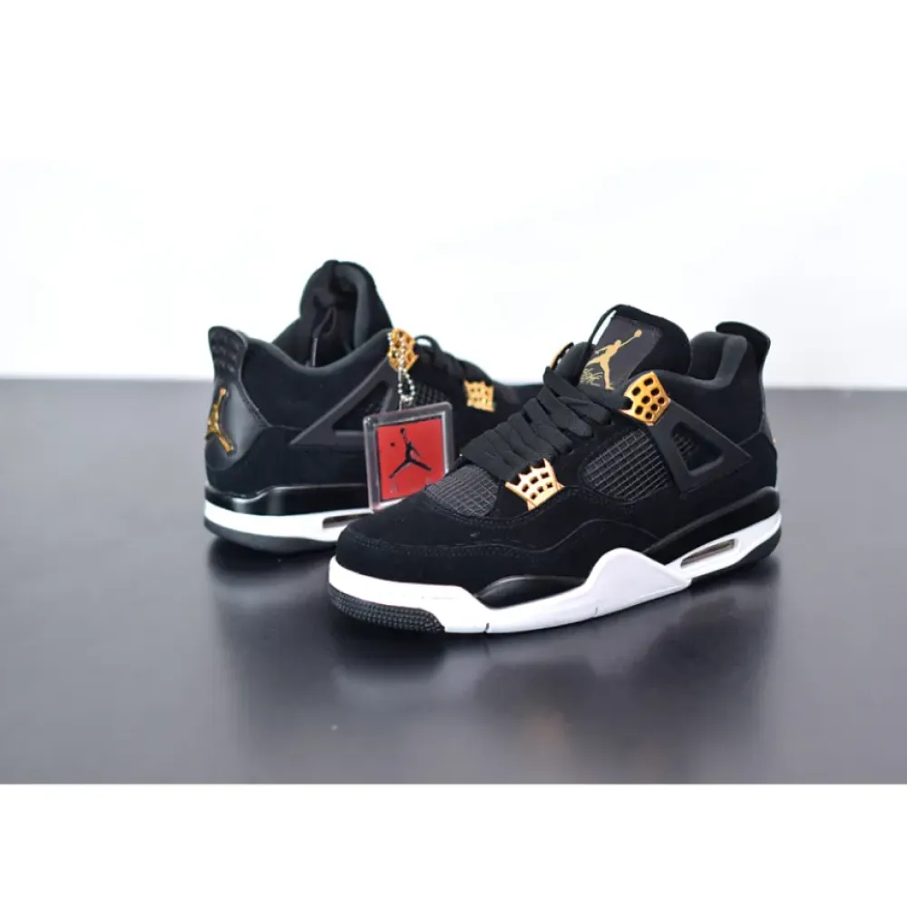 Air Jordan 4 “Royalty” Black/Metallic Gold-White  308497-032