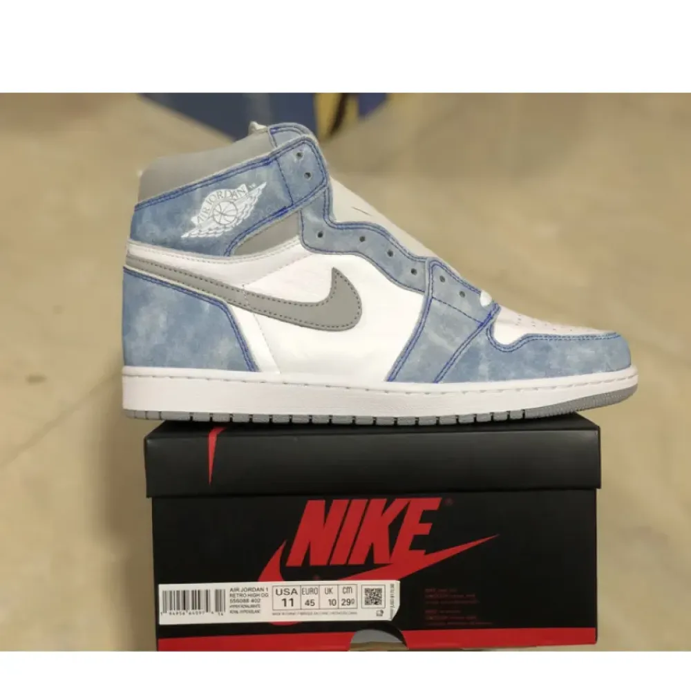 Air Jordan 1 High OG Hyper Royal/Light Smoke Grey-White  555088-402