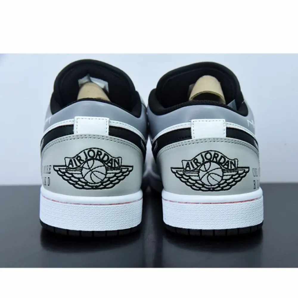 Custom Air Jordan 1 Low Grey Black White
