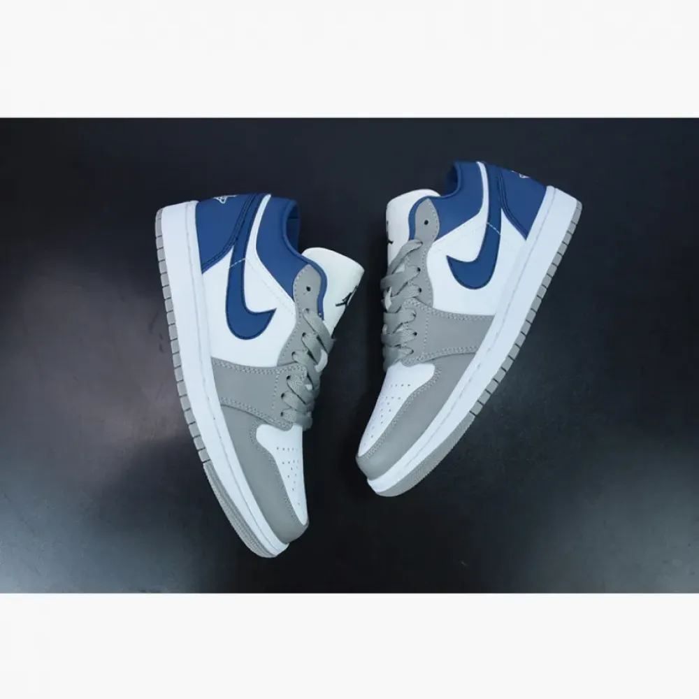 Air Jordan 1 Low White Grey Blue  DC0774-042
