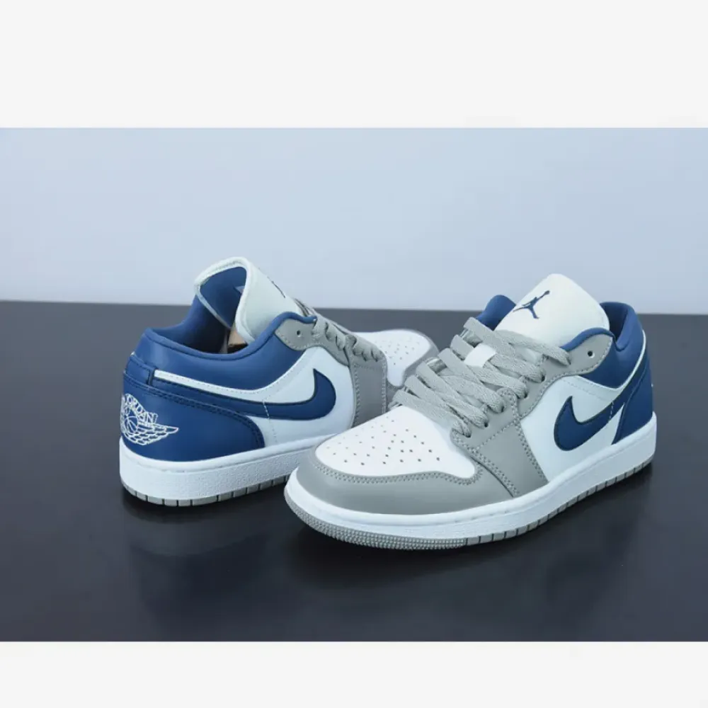 Air Jordan 1 Low White Grey Blue  DC0774-042