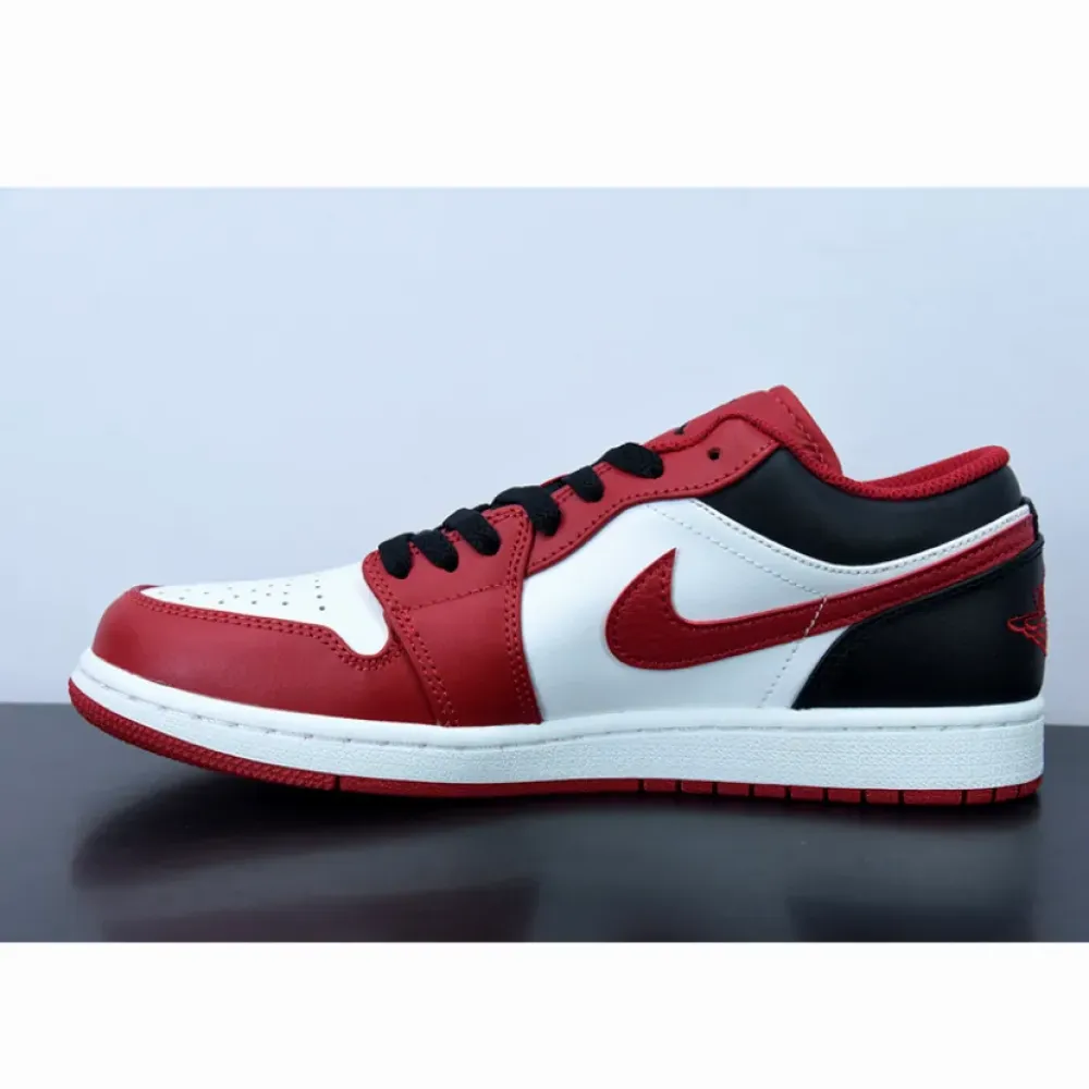 Air Jordan 1 Low “Reverse Black Toe” White/Black/Red  553558-163