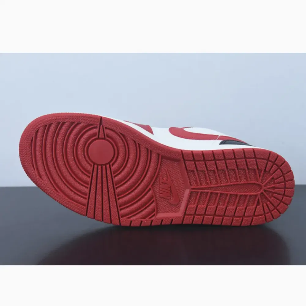 Air Jordan 1 Low “Reverse Black Toe” White/Black/Red  553558-163