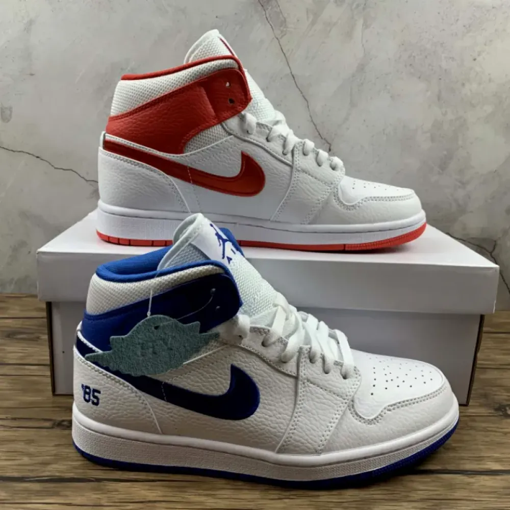 Air Jordan 1 Mid “’85” White Red Blue  DH0200-100