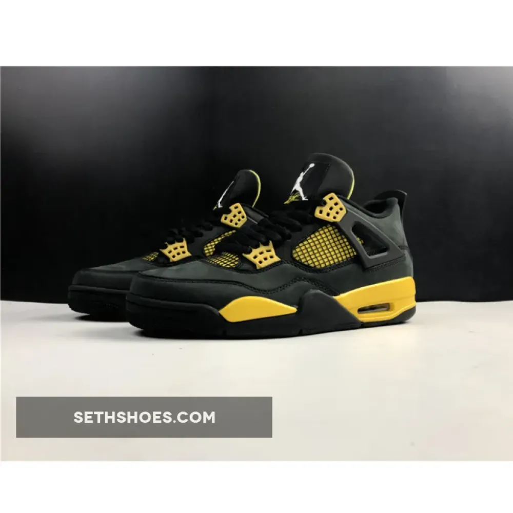 Air Jordan 4 (IV) Retro “Thunder” Black/White-Tour Yellow 308497-008
