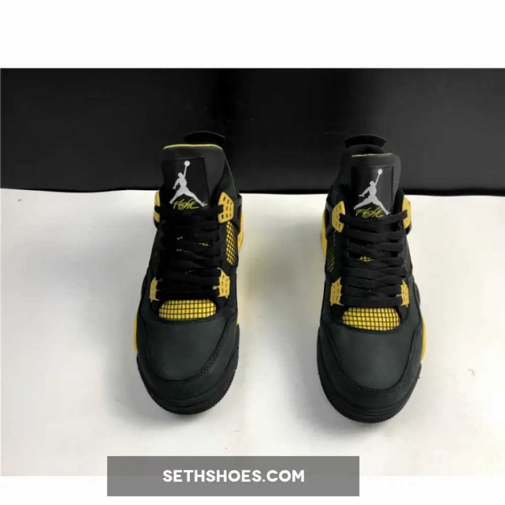 Air Jordan 4 (IV) Retro “Thunder” Black/White-Tour Yellow 308497-008