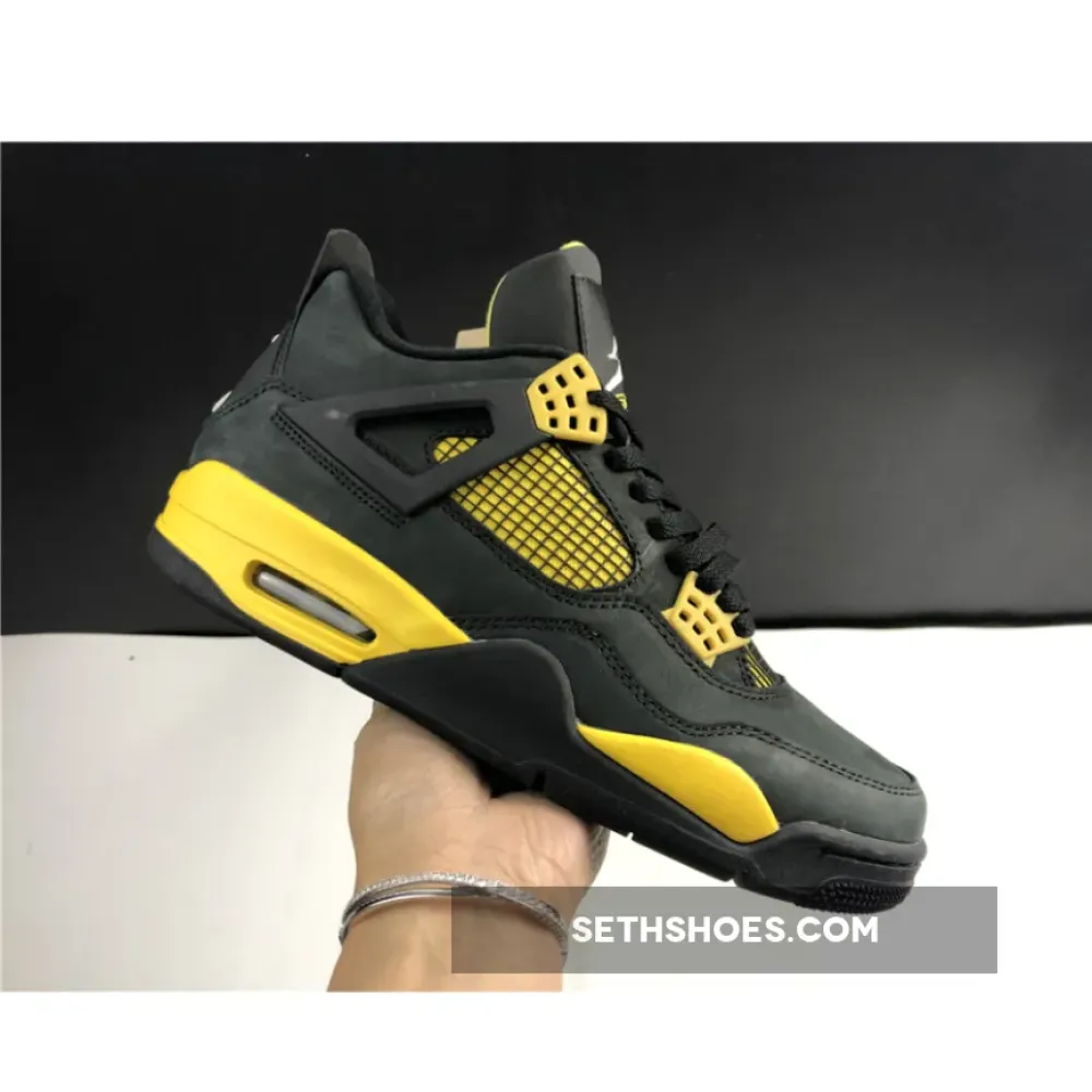 Air Jordan 4 (IV) Retro “Thunder” Black/White-Tour Yellow 308497-008