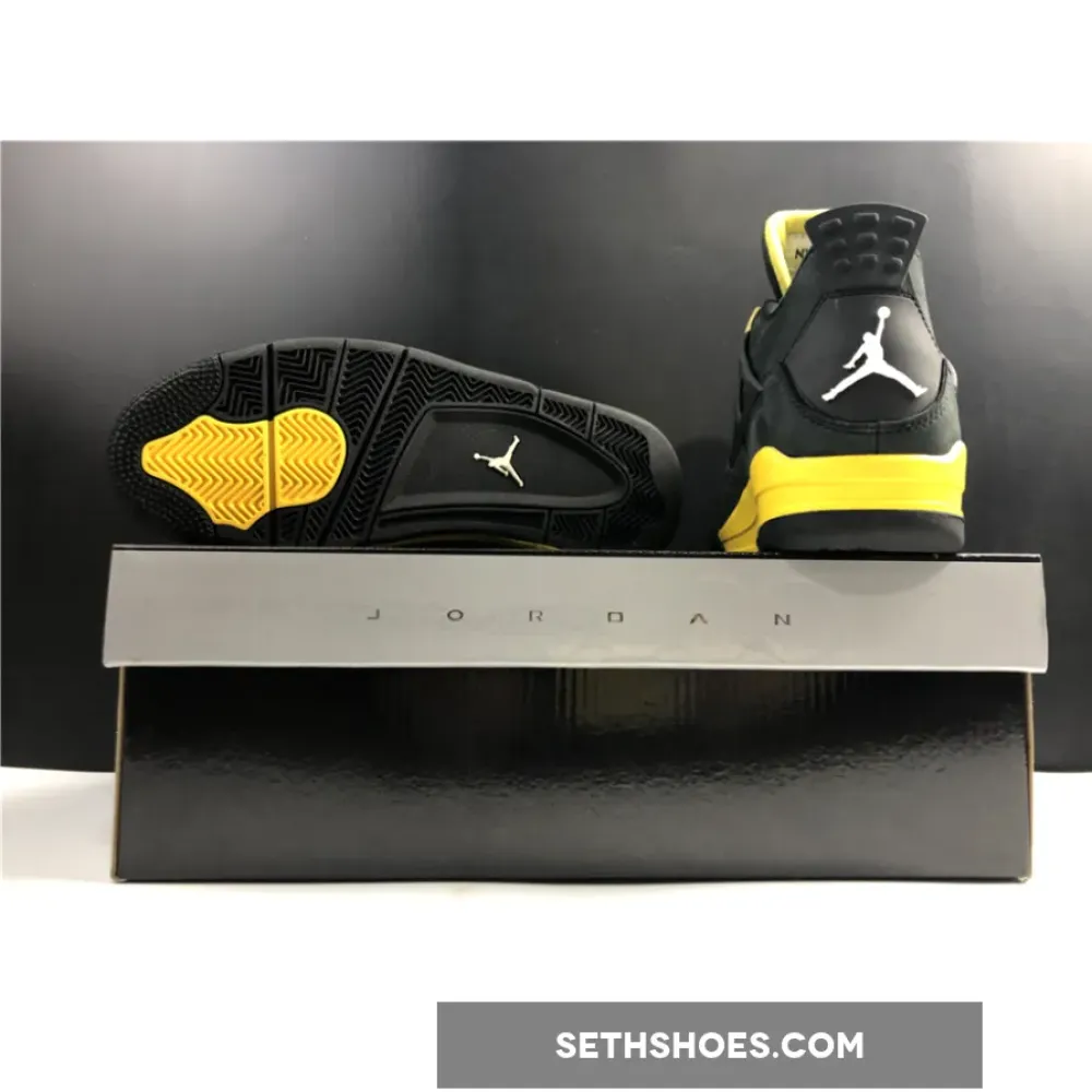 Air Jordan 4 (IV) Retro “Thunder” Black/White-Tour Yellow 308497-008