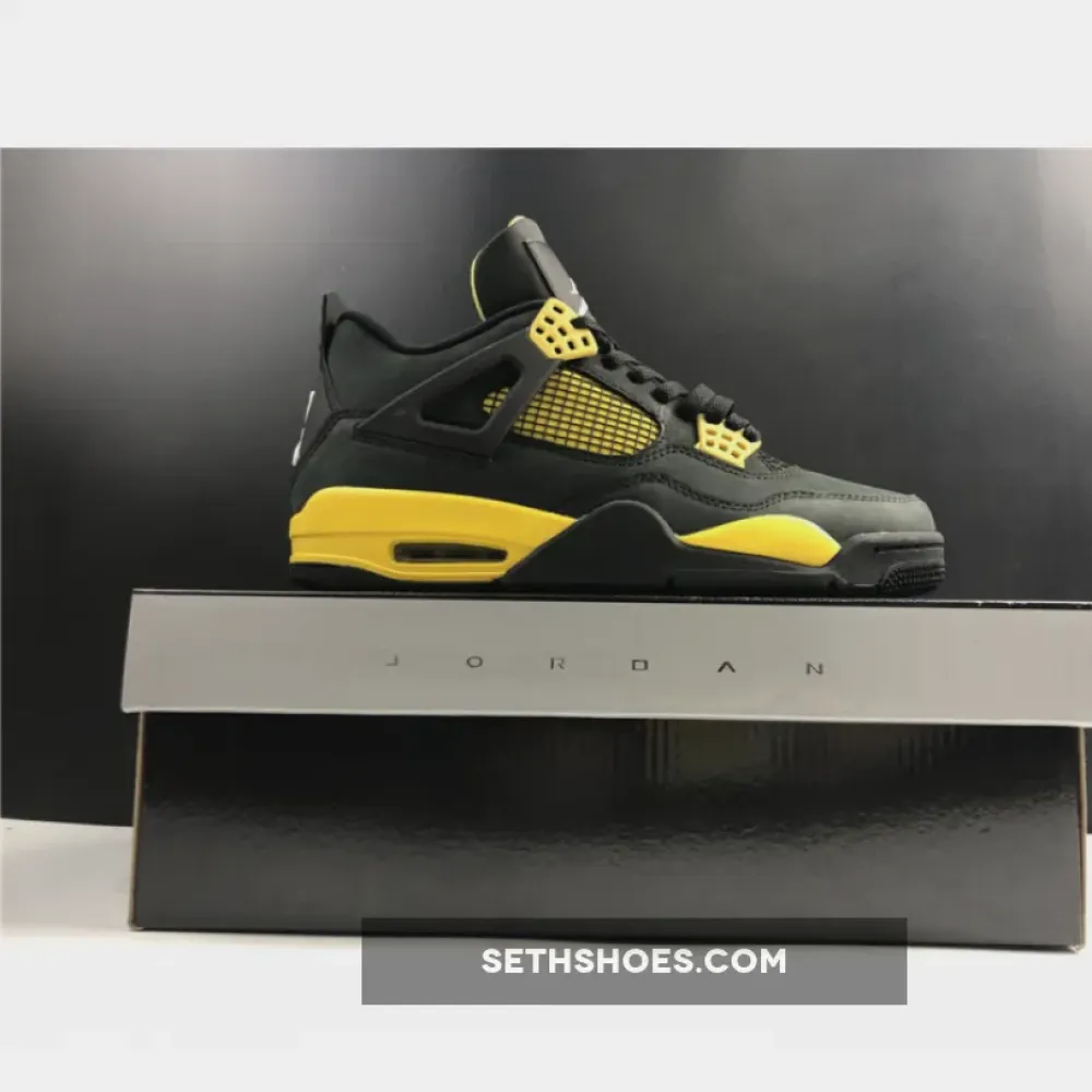 Air Jordan 4 (IV) Retro “Thunder” Black/White-Tour Yellow 308497-008