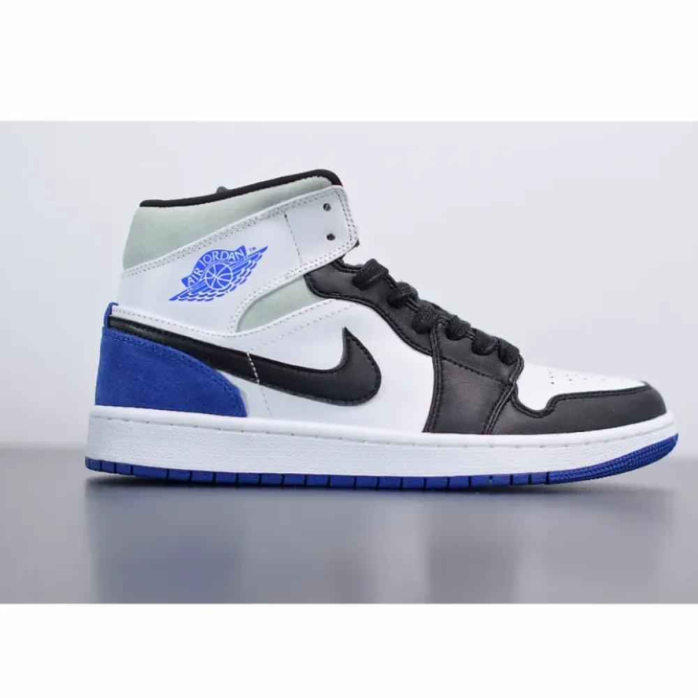 Air Jordan 1 Mid SE White Black Game Royal  852542-102