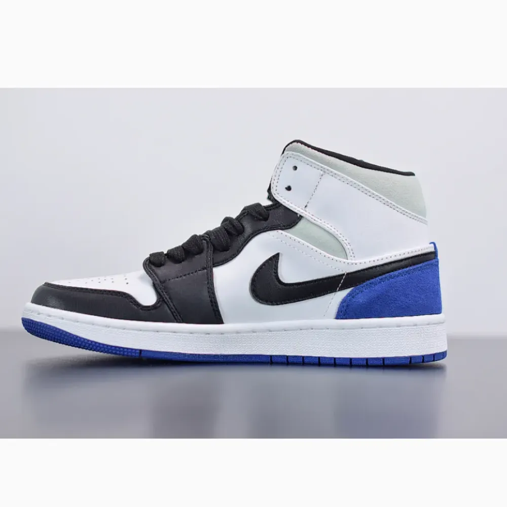 Air Jordan 1 Mid SE White Black Game Royal  852542-102