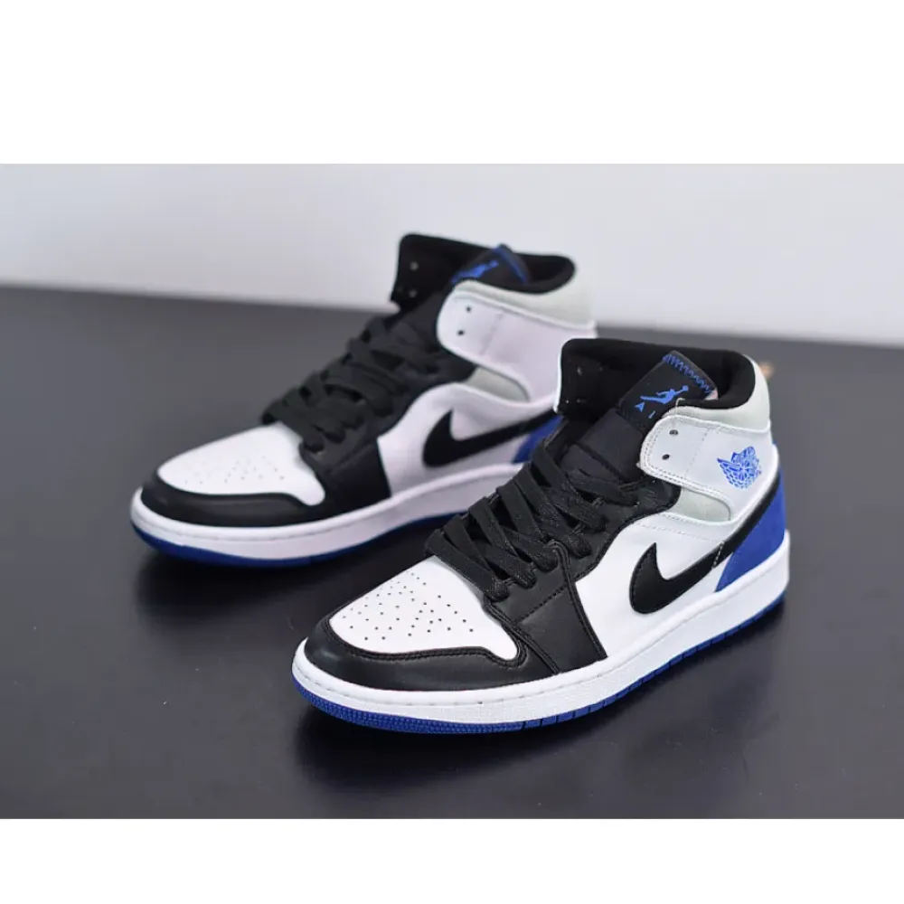 Air Jordan 1 Mid SE White Black Game Royal  852542-102