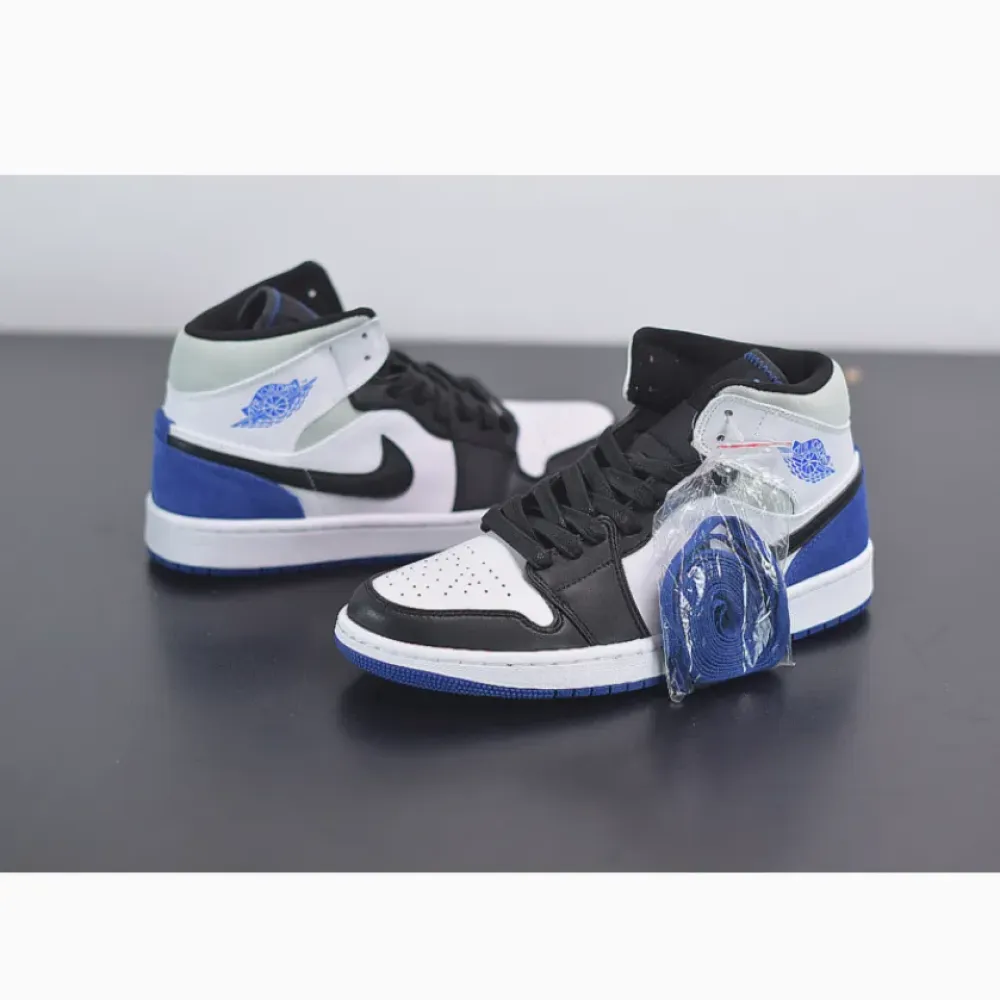 Air Jordan 1 Mid SE White Black Game Royal  852542-102
