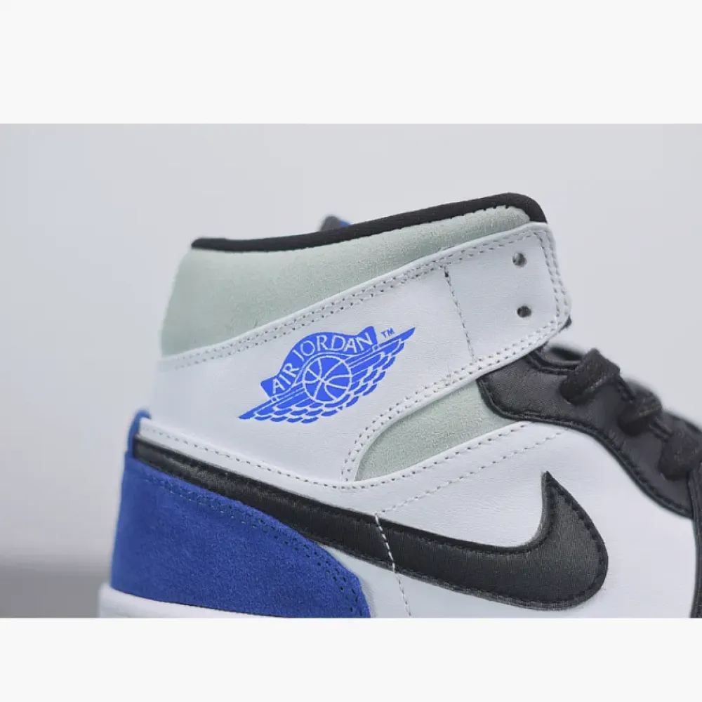 Air Jordan 1 Mid SE White Black Game Royal  852542-102