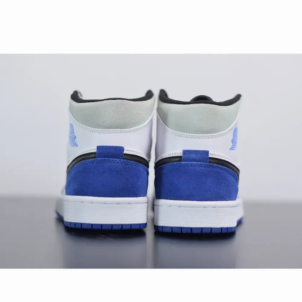 Air Jordan 1 Mid SE White Black Game Royal  852542-102