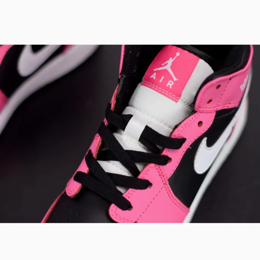 Air Jordan 1 Mid “Pinksicle” Black/White-Pinksicle  555112-002