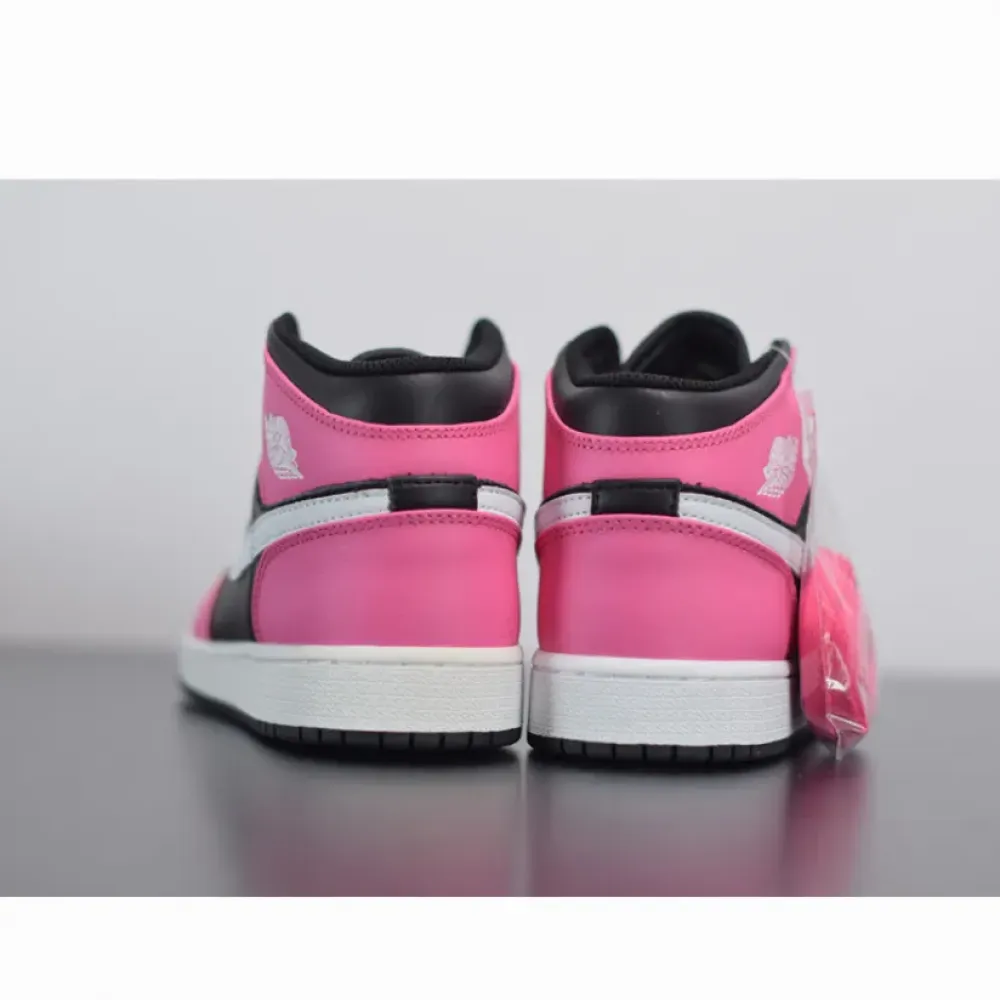 Air Jordan 1 Mid “Pinksicle” Black/White-Pinksicle  555112-002
