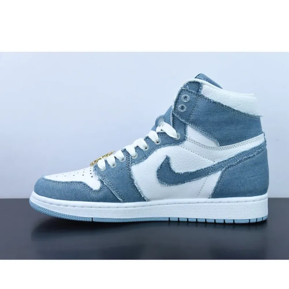 Air Jordan 1 High OG “Denim” White/Worn Blue-Metallic Gold  DM9036-104