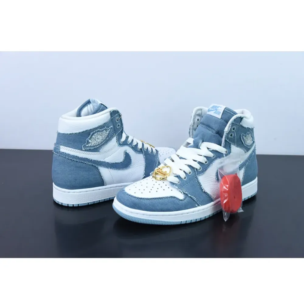 Air Jordan 1 High OG “Denim” White/Worn Blue-Metallic Gold  DM9036-104