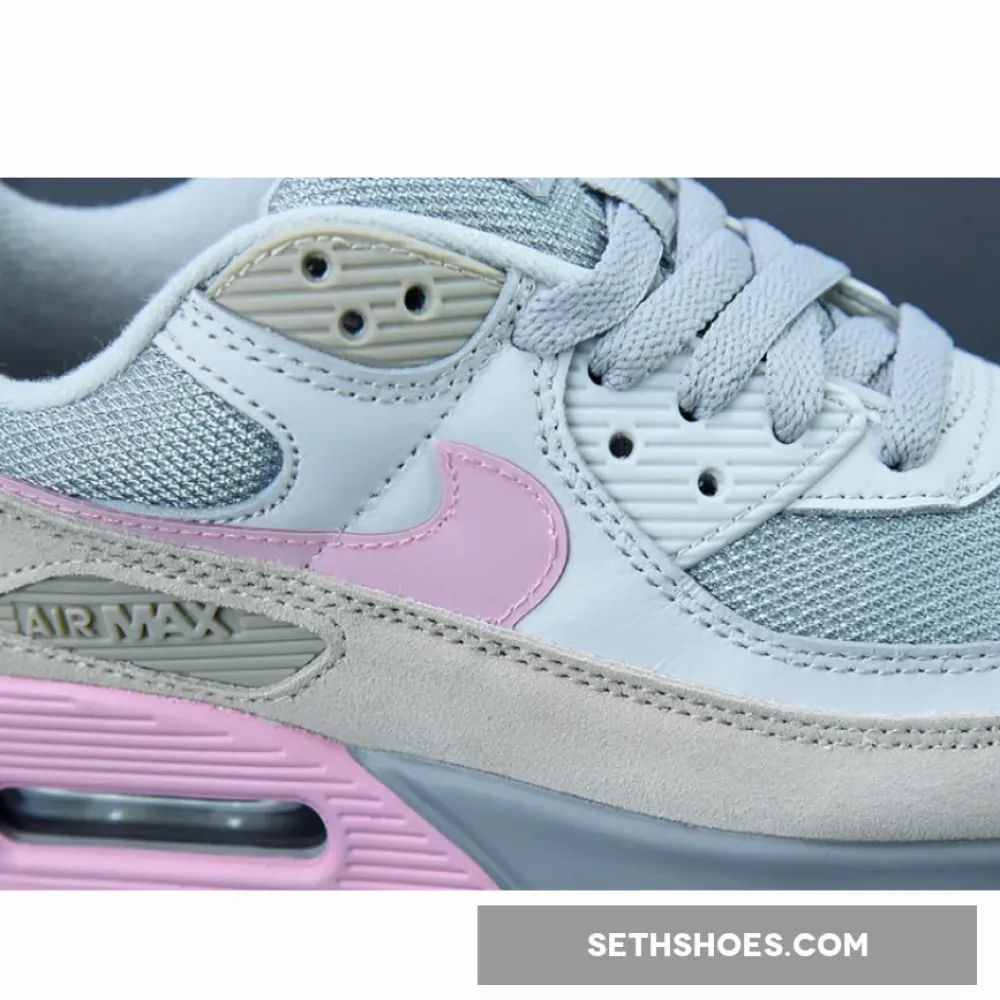 Nike Air Max 90 Vast Grey/Pink-Wolf Grey-String  CW7483-001