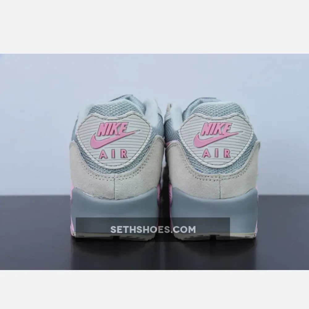 Nike Air Max 90 Vast Grey/Pink-Wolf Grey-String  CW7483-001