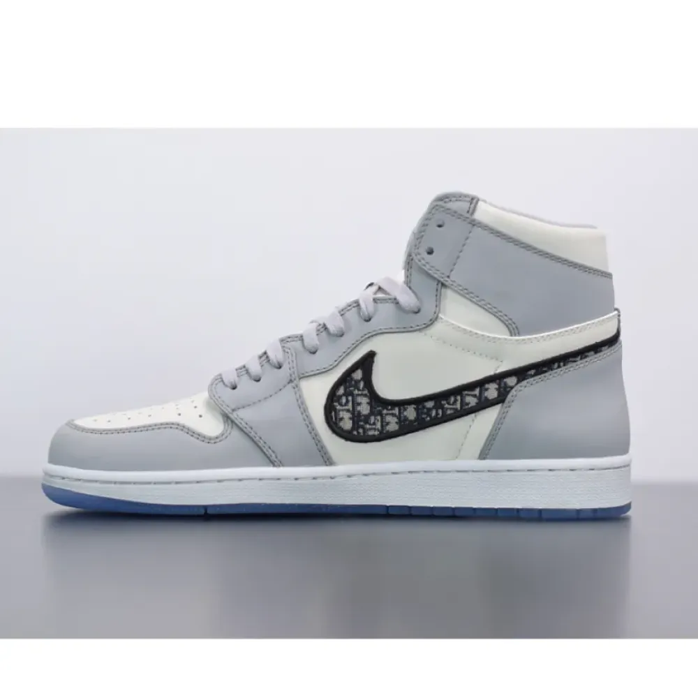 Dior x Air Jordan 1 High Wolf Grey/Sail-Photon Dust-White  CN8607-002