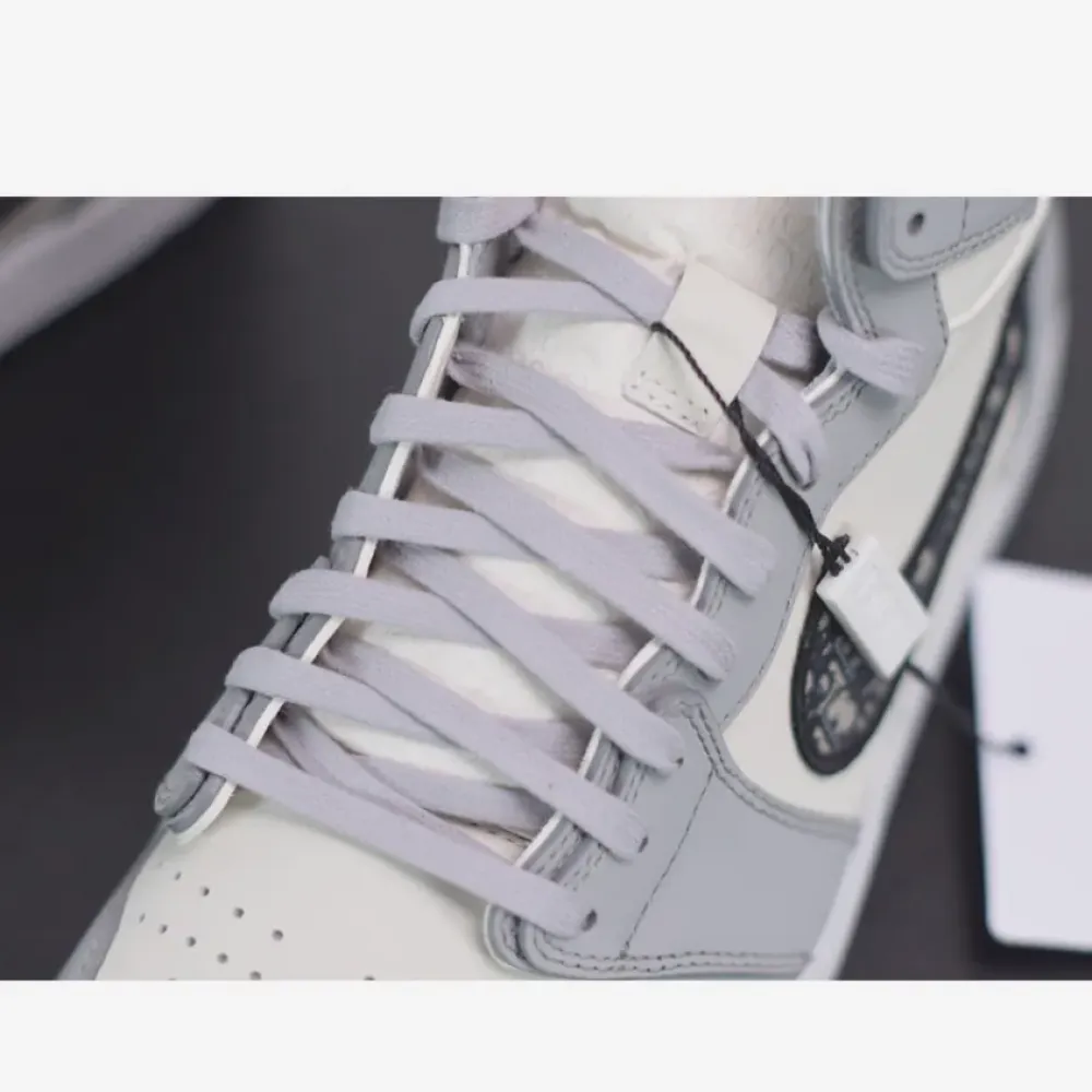 Dior x Air Jordan 1 High Wolf Grey/Sail-Photon Dust-White  CN8607-002