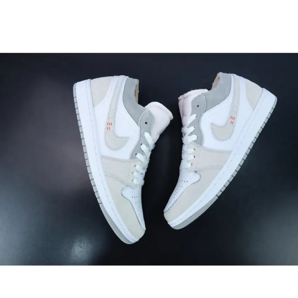 Air Jordan 1 Low “Inside Out” White/Grey-Sail  DN1635-100