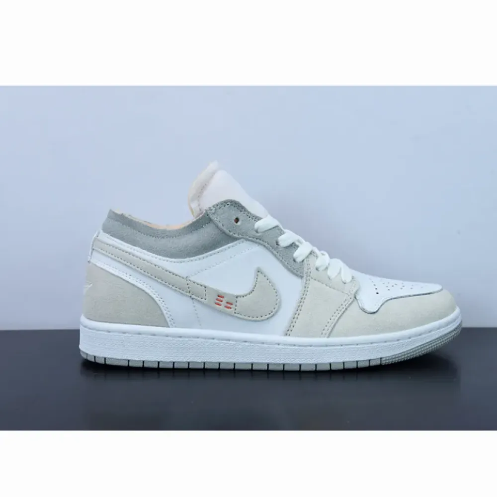 Air Jordan 1 Low “Inside Out” White/Grey-Sail  DN1635-100