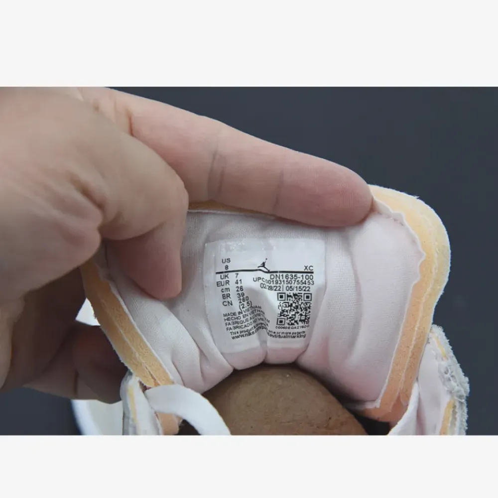 Air Jordan 1 Low “Inside Out” White/Grey-Sail  DN1635-100