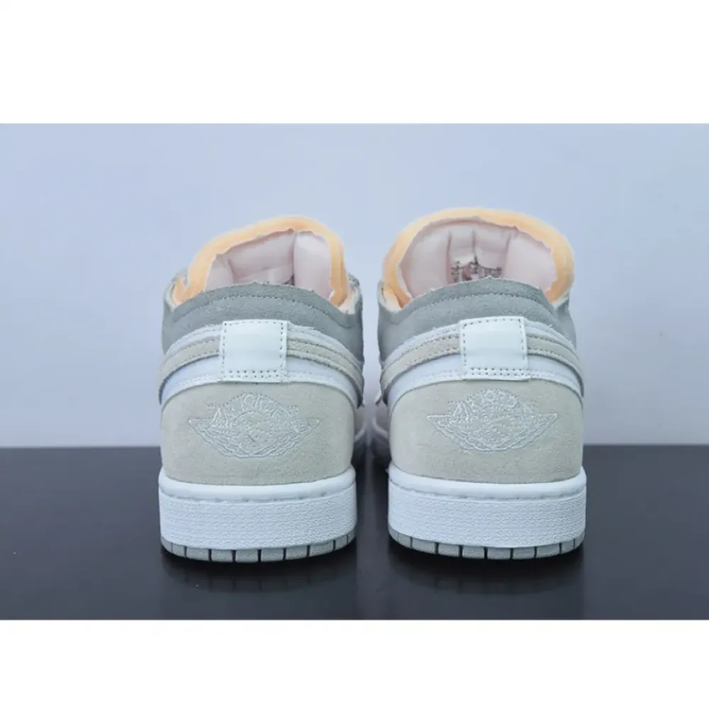 Air Jordan 1 Low “Inside Out” White/Grey-Sail  DN1635-100