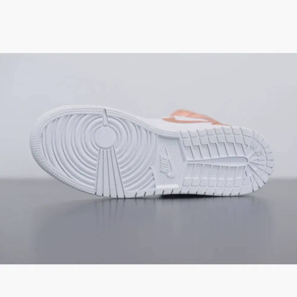 Air Jordan 1 Mid GS White Rose Gold  555112-190