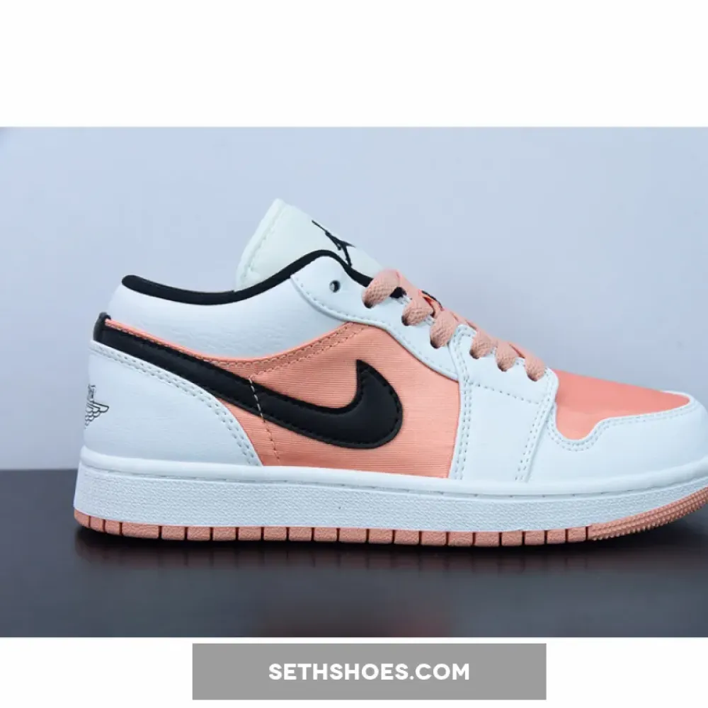 Air Jordan 1 Low GS White/Light Madder Root-Black  DM8960-801