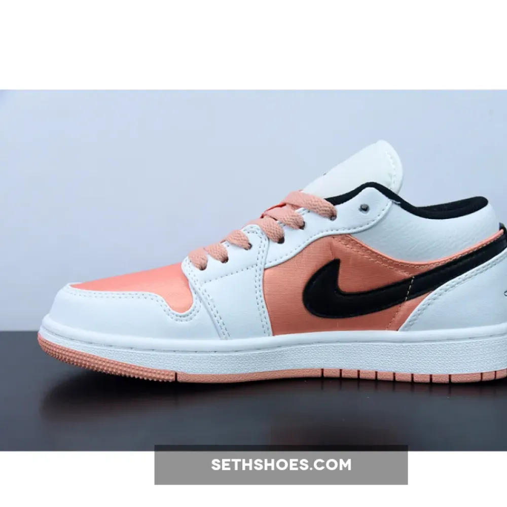 Air Jordan 1 Low GS White/Light Madder Root-Black  DM8960-801
