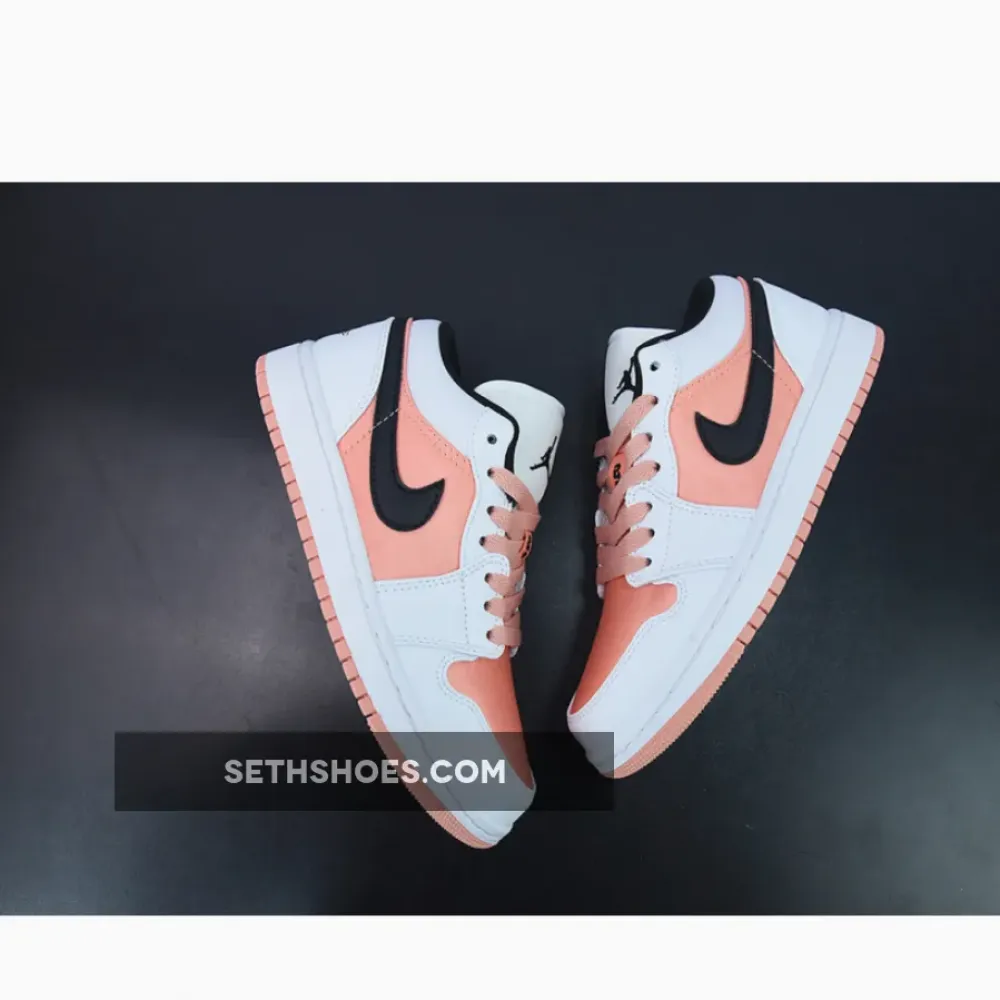 Air Jordan 1 Low GS White/Light Madder Root-Black  DM8960-801