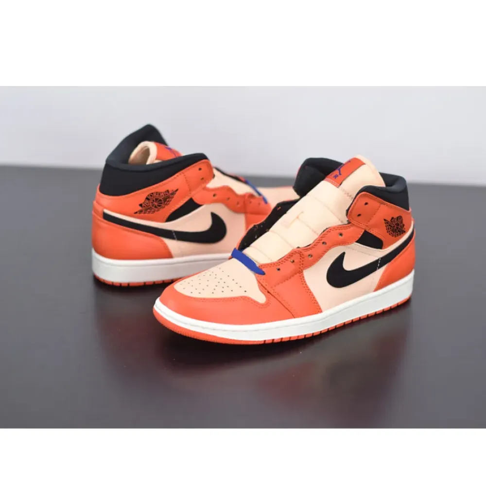 Air Jordan 1 Mid Team Orange Black  852542-800