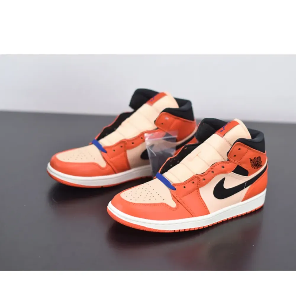 Air Jordan 1 Mid Team Orange Black  852542-800