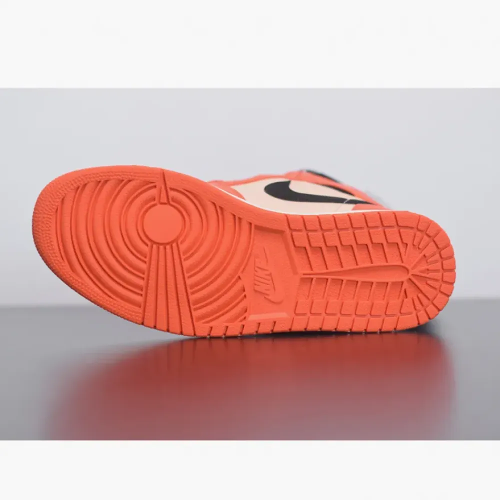 Air Jordan 1 Mid Team Orange Black  852542-800