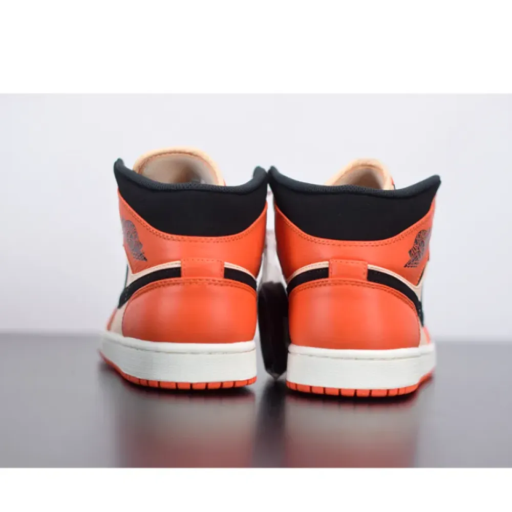 Air Jordan 1 Mid Team Orange Black  852542-800