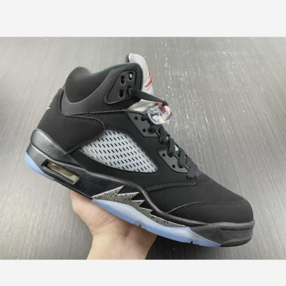 Air Jordan 5 Retro Black/Fire Red-Metallic Silver-White  845035-003