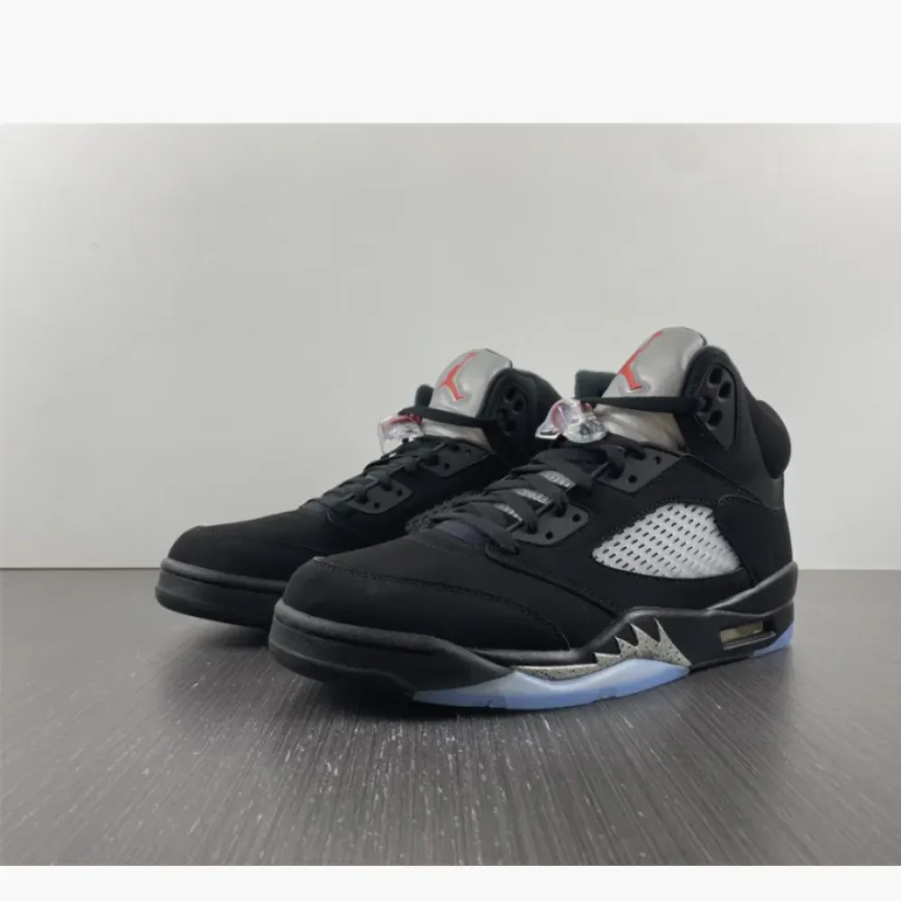 Air Jordan 5 Retro Black/Fire Red-Metallic Silver-White  845035-003