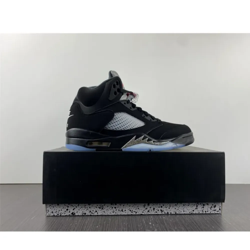 Air Jordan 5 Retro Black/Fire Red-Metallic Silver-White  845035-003