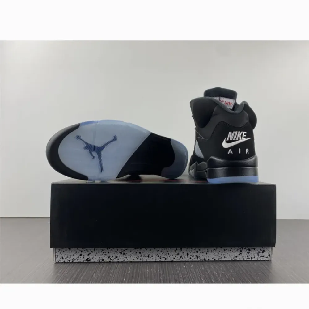 Air Jordan 5 Retro Black/Fire Red-Metallic Silver-White  845035-003