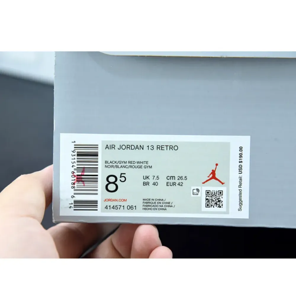 Air Jordan 13 “Reverse He Got Game” Black/White-Gym Red  414571-061