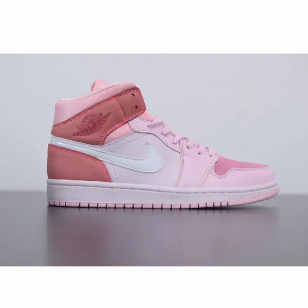 Air Jordan 1 Mid GS Digital Pink/White-Pink Foam-Sail  CW5379-600
