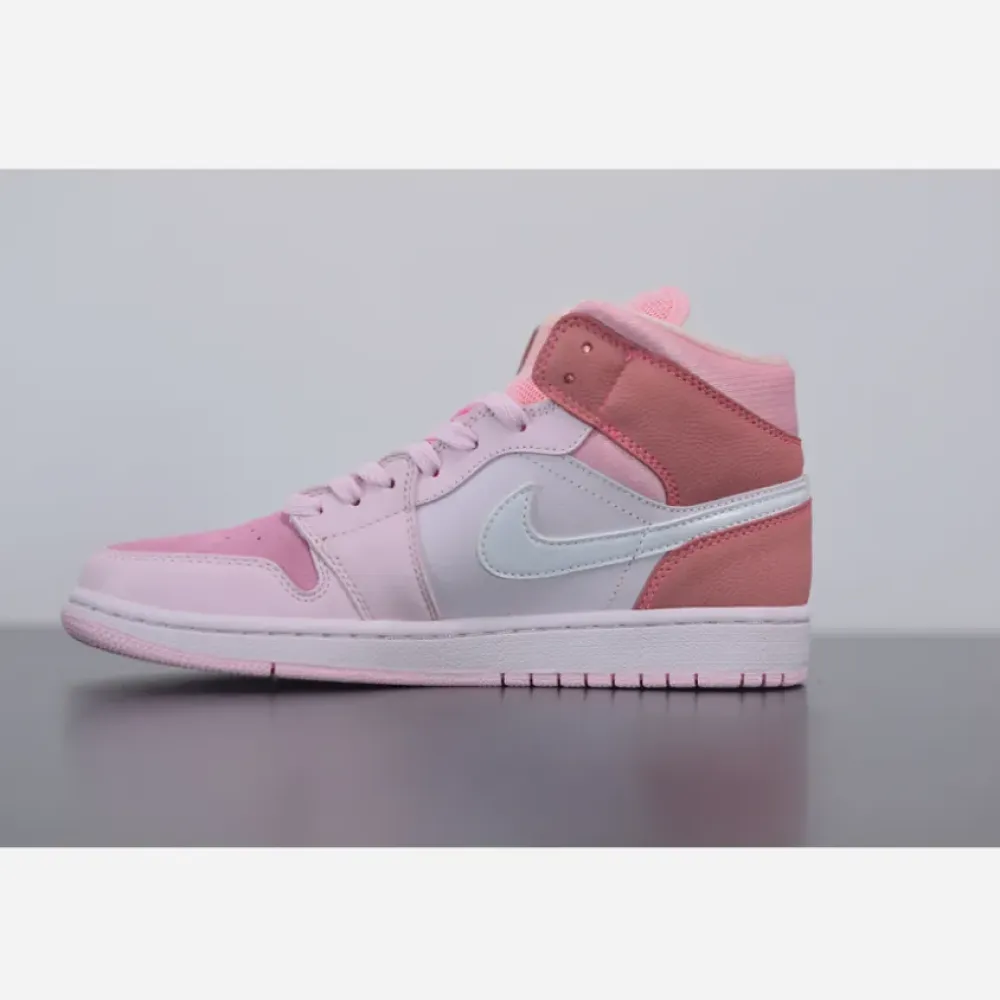 Air Jordan 1 Mid GS Digital Pink/White-Pink Foam-Sail  CW5379-600