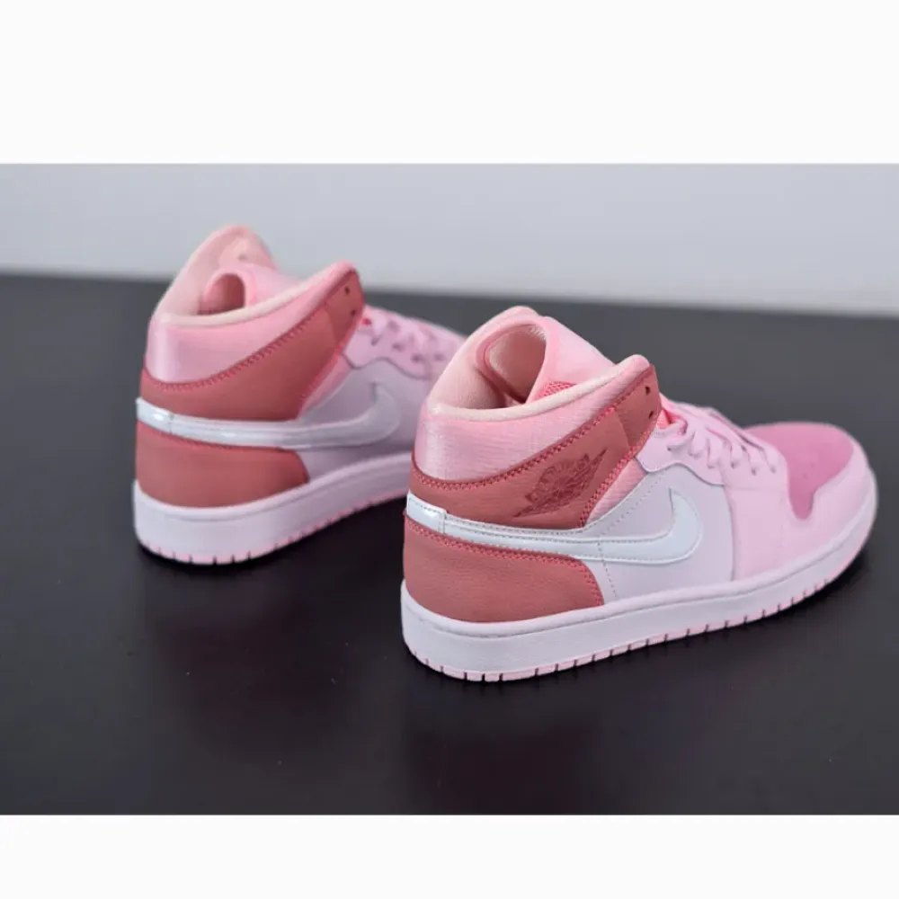 Air Jordan 1 Mid GS Digital Pink/White-Pink Foam-Sail  CW5379-600