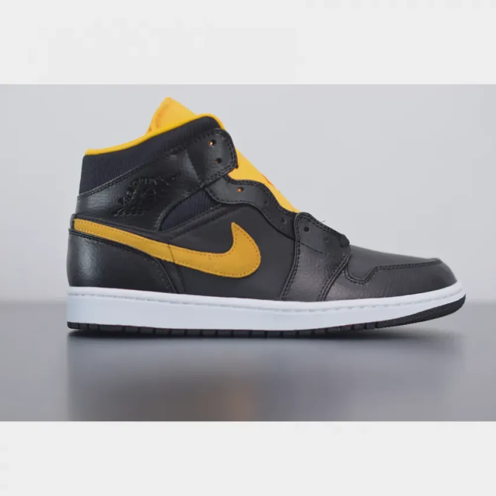 Air Jordan 1 Mid Black/University Gold-White  CI9352-001
