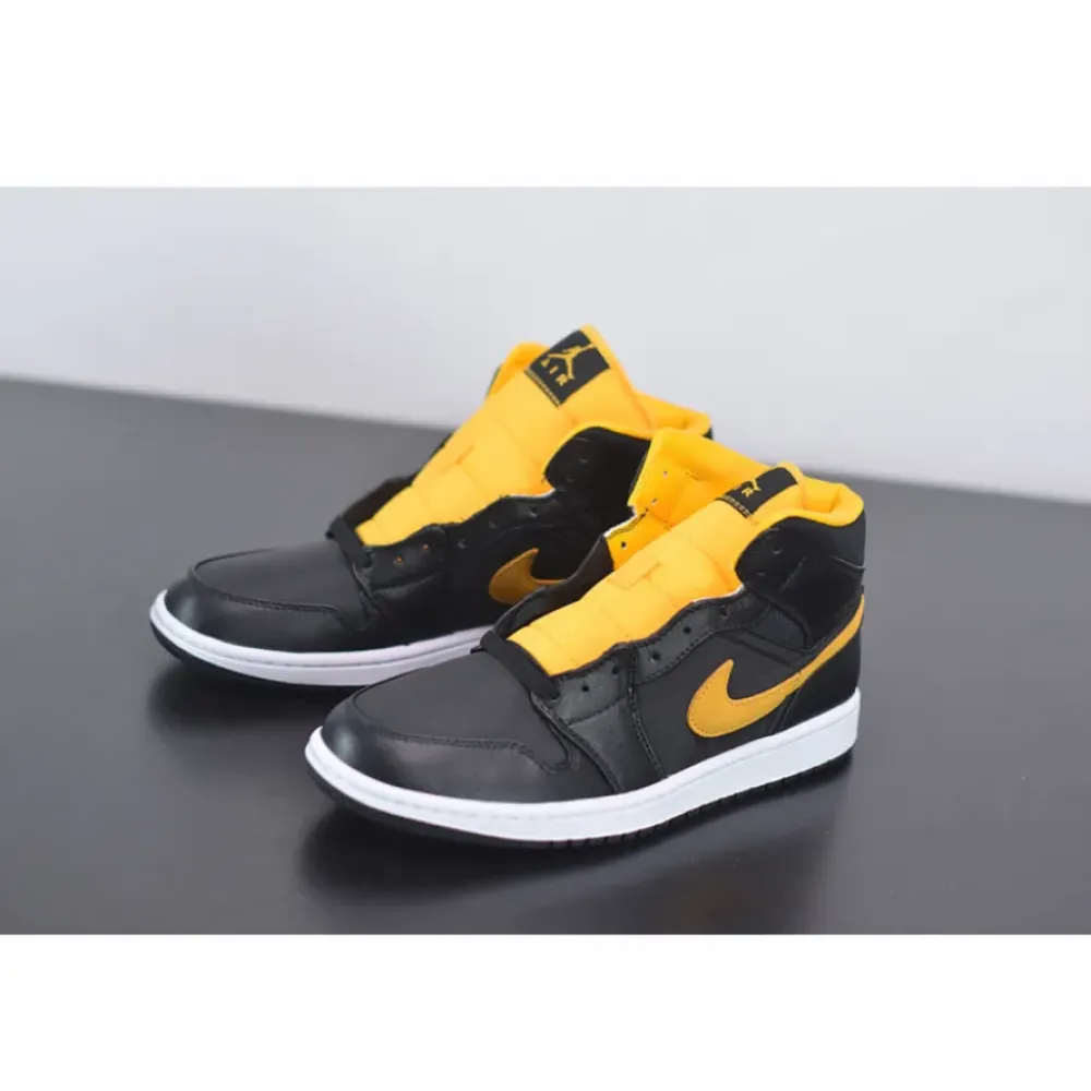 Air Jordan 1 Mid Black/University Gold-White  CI9352-001