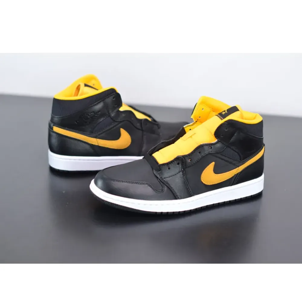 Air Jordan 1 Mid Black/University Gold-White  CI9352-001
